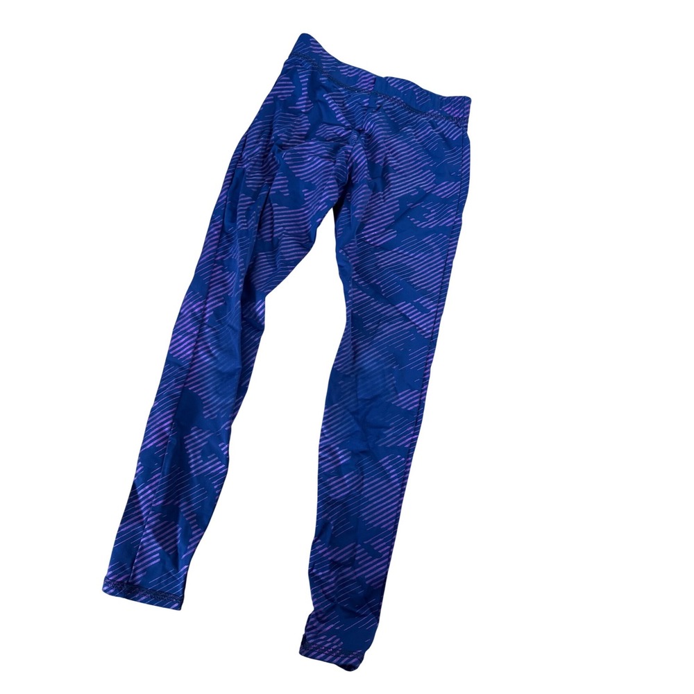 Terez youth purple and blue patterned athletic leggings